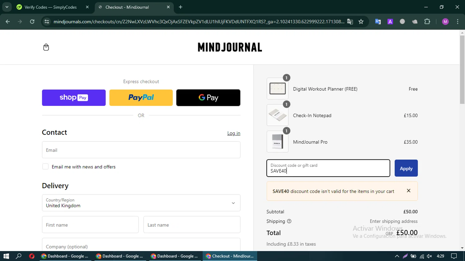 how to use MindJournal coupons