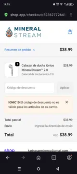 IONIC10 coupon verification screenshot