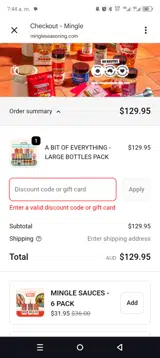 ZESTY20 coupon verification screenshot