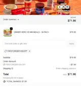 FIRSTORDER10%OFF coupon verification screenshot