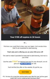 START coupon verification screenshot