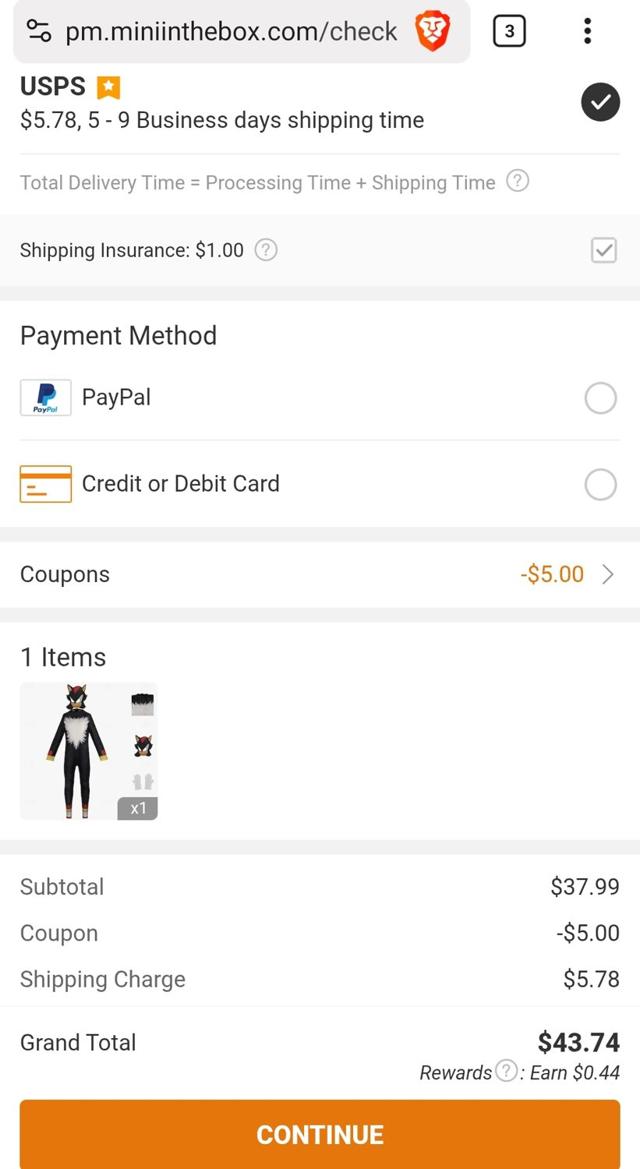 MiniInTheBox checkout page showing MiniInTheBox discount code box | Screenshot taken by SimplyCodes community member on Jul 22, 2025