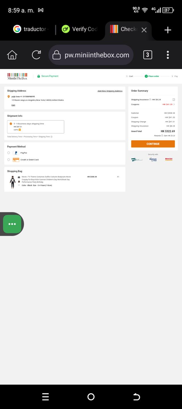 MiniInTheBox checkout page showing MiniInTheBox discount code box | Screenshot taken by SimplyCodes community member on Aug 4, 2025