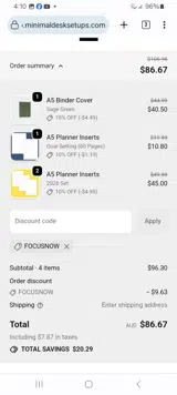 FOCUSNOW coupon verification screenshot