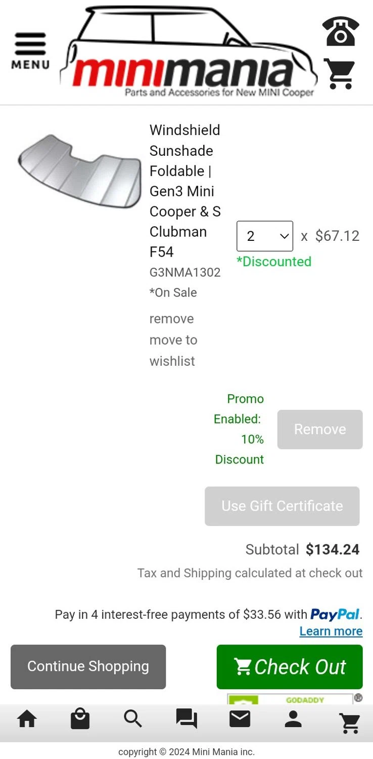 where to use Mini Mania promo code box