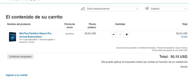 MiniTool checkout page showing MiniTool coupon code box | Screenshot taken by SimplyCodes community member on Jul 31, 2024