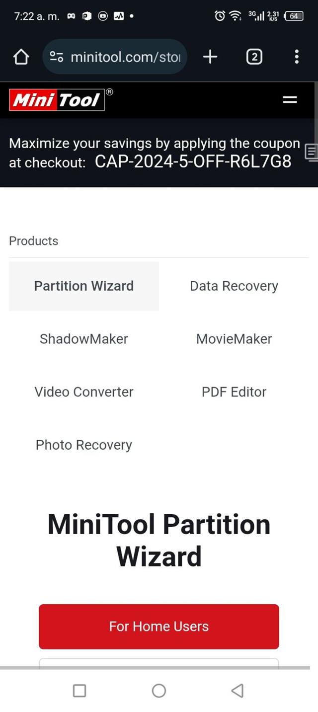 MiniTool checkout page showing MiniTool coupon code box | Screenshot taken by SimplyCodes community member on Apr 11, 2025