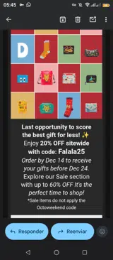 Falala25 coupon verification screenshot