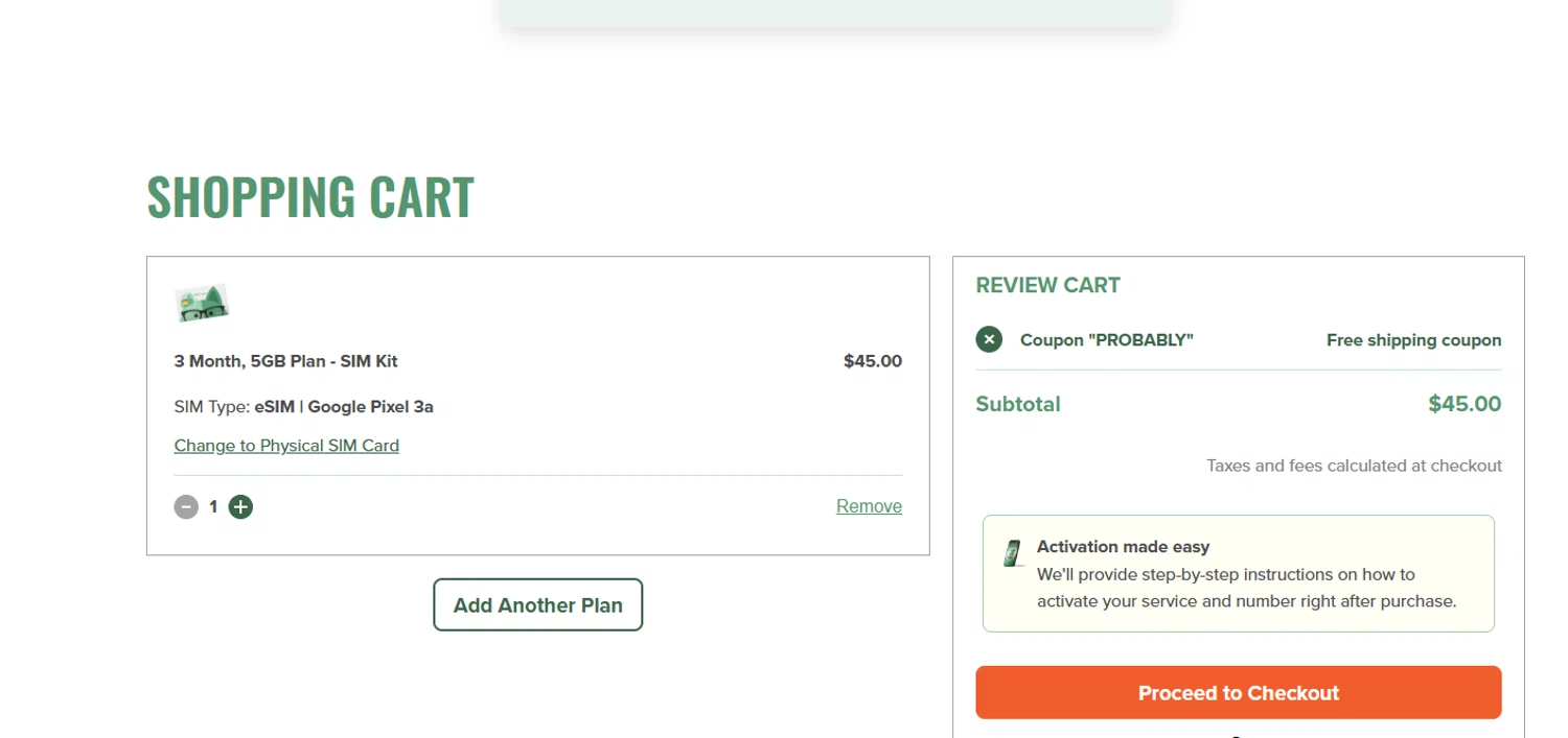Mint Mobile promo code screenshot showing code PROBABLY applied at Mint Mobile checkout page. Uploaded by SimplyCodes community member ITSO1676764508225 on Aug 22, 2025