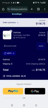 Aff5 coupon verification screenshot