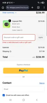 Getsplash coupon verification screenshot