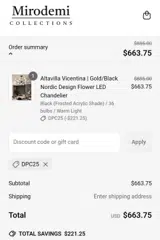 Mirodemi coupon verification screenshot