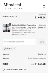 Mirodemi coupon verification screenshot
