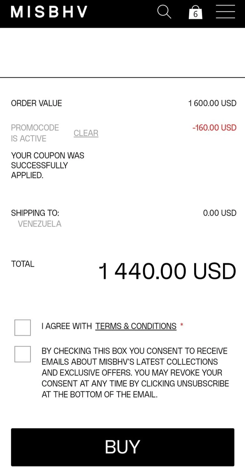 MISBHV checkout page showing MISBHV promo code box | Screenshot taken by SimplyCodes community member on Jul 15, 2024