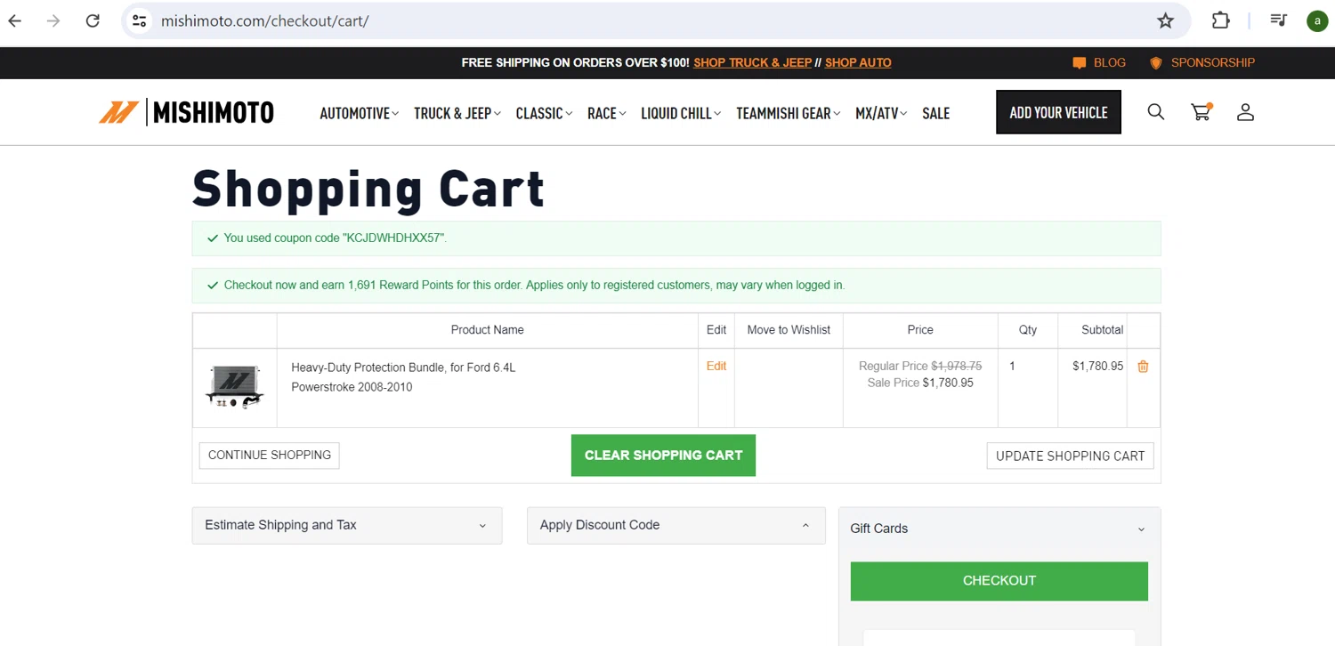 Mishimoto Promo Codes 5 Off July 2024