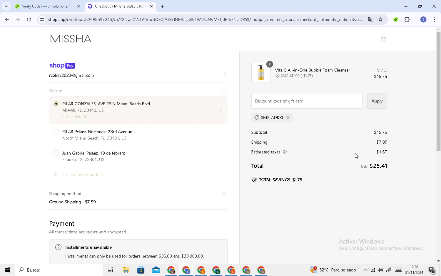 where to use Missha promo code box