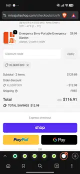 klsdrf309 coupon verification screenshot