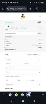 TENERETEAM coupon verification screenshot