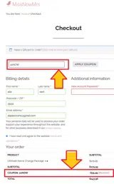 20NOW coupon verification screenshot
