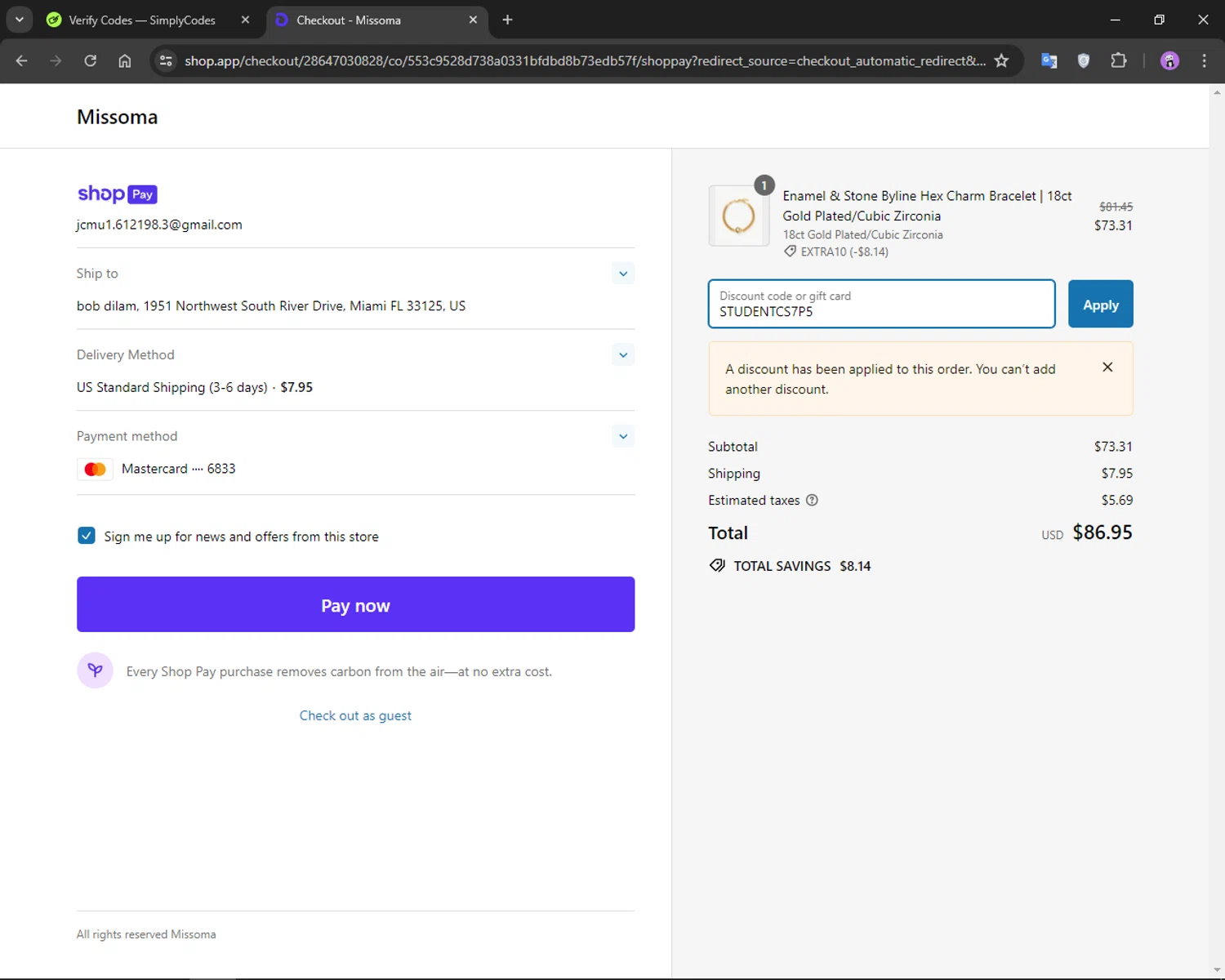 Missoma Discount Codes 10 Off Coupon Codes in August 2024 SimplyCodes