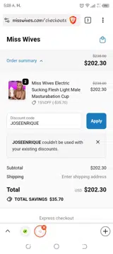 JOSEENRIQUE coupon verification screenshot