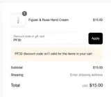 PF30 coupon verification screenshot