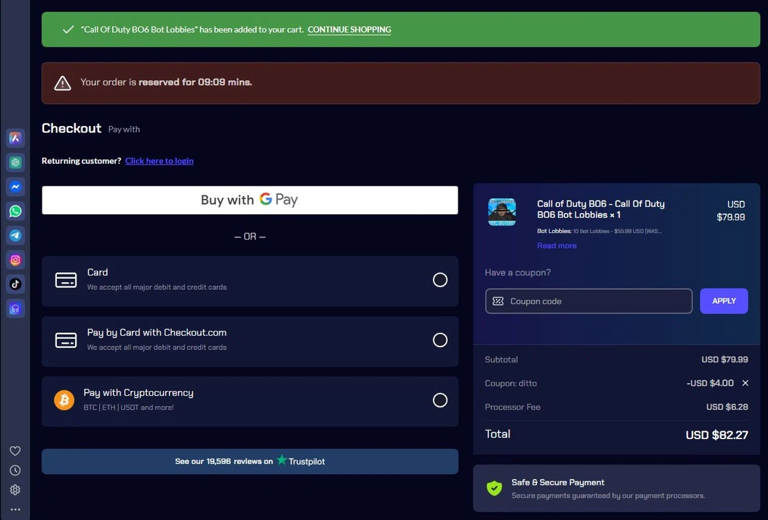 MitchCactus coupon code screenshot showing code DITTO applied at MitchCactus checkout page. Uploaded by SimplyCodes community member andrescarreraborges on Sep 29, 2025