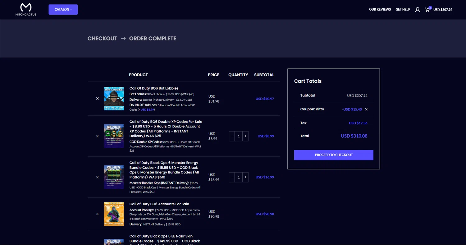 MitchCactus coupon code screenshot showing code DITTO applied at MitchCactus checkout page. Uploaded by SimplyCodes community member vctr7w7x on Jun 10, 2025