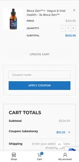 LUKESTOREY coupon verification screenshot