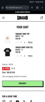 ZAYN10 coupon verification screenshot