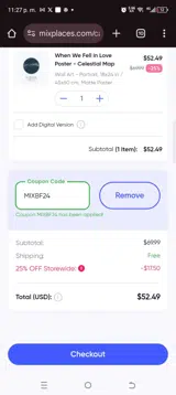 Mixbf24 coupon verification screenshot