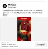 MixWave coupon verification screenshot