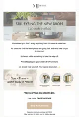 MJ Home Decor coupon verification screenshot
