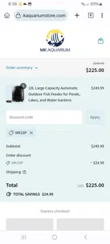 MK10P coupon verification screenshot