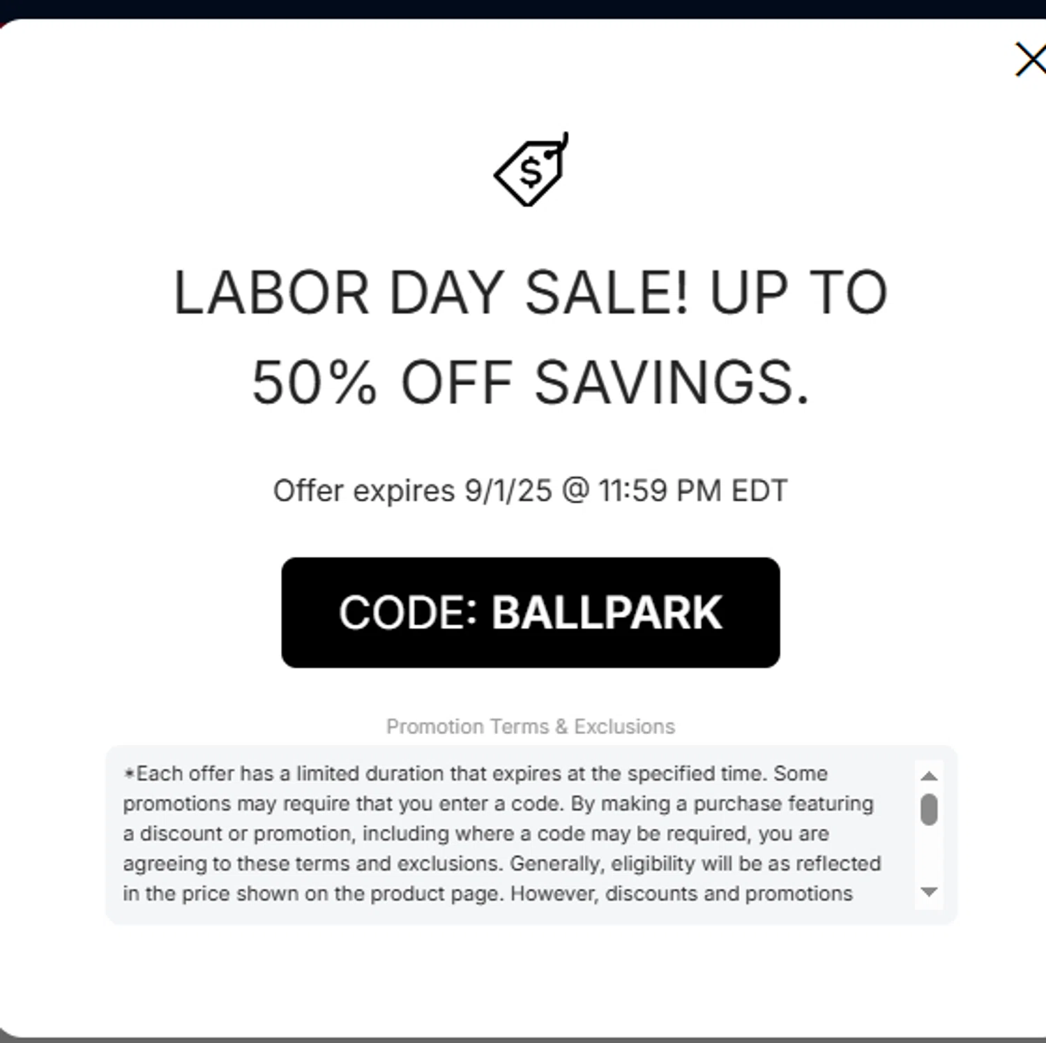 MLBshop.com coupon code screenshot showing code BALLPARK applied at MLBshop.com checkout page. Uploaded by SimplyCodes community member tronsito66 on Aug 29, 2025