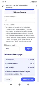 75off coupon verification screenshot