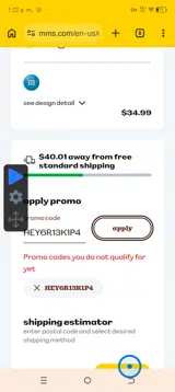 M&M's coupon verification screenshot