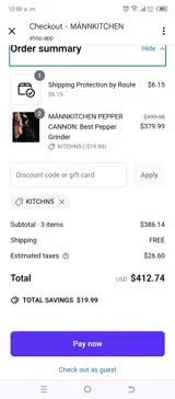 KITCHN5 coupon verification screenshot