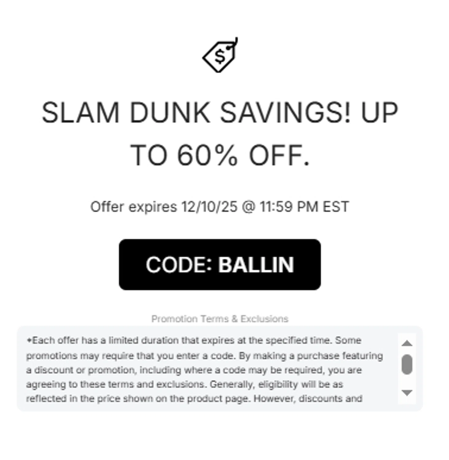 Minnesota Timberwolves promo code screenshot showing code BALLIN applied at Minnesota Timberwolves checkout page. Uploaded by SimplyCodes community member DORIANGEL on Dec 10, 2025