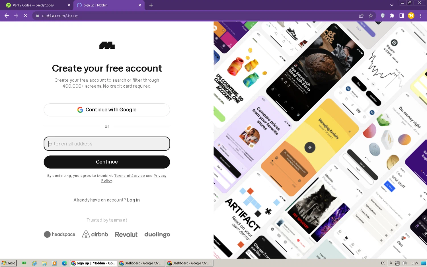 Mobbin promo code screenshot showing code MOBBIN45 applied at Mobbin checkout page. Uploaded by SimplyCodes community member kervinnavarro on Jun 15, 2025