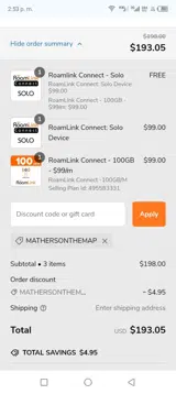 MobileMustHave.com coupon verification screenshot