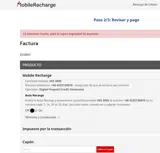 Mobile Recharge coupon verification screenshot