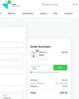 MOB Peptides LLC coupon verification screenshot