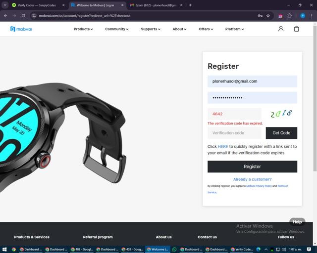 Mobvoi checkout page showing Mobvoi promo code box | Screenshot taken by SimplyCodes community member on Feb 23, 2025