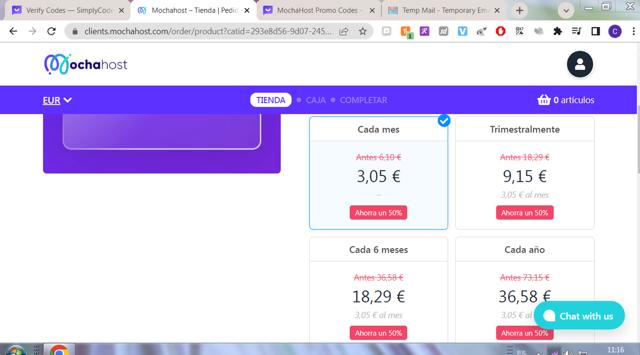 MochaHost checkout page showing MochaHost promo code box | Screenshot taken by SimplyCodes community member on Mar 12, 2024