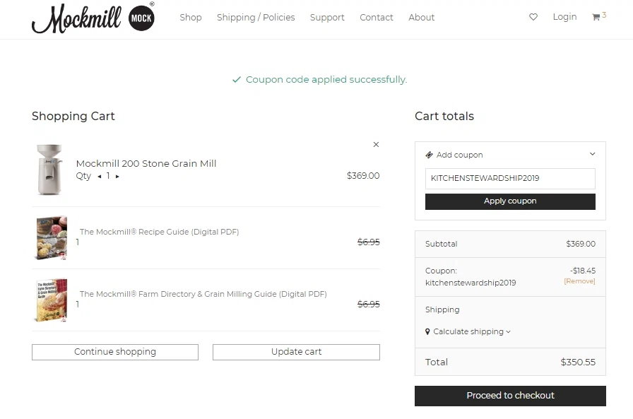Mockmill checkout page showing Mockmill coupon code box | Screenshot taken by SimplyCodes community member on Apr 24, 2021
