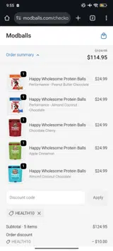 HEALTH10 coupon verification screenshot