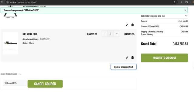 Modular Driven Technologies checkout page showing Modular Driven Technologies promo code box | Screenshot taken by SimplyCodes community member on Aug 15, 2025