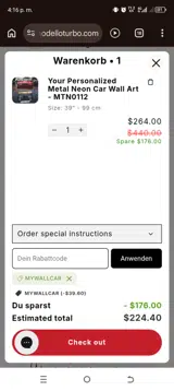 Modello Turbo coupon verification screenshot