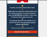 MYSTERY25 coupon verification screenshot